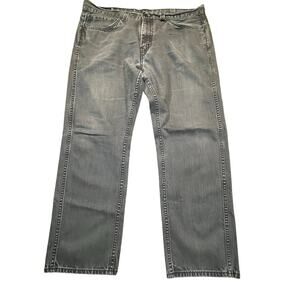 Levis 569 Loose Fit Straight Jeans Mens 38x30 Gray Wash Y2K Denim